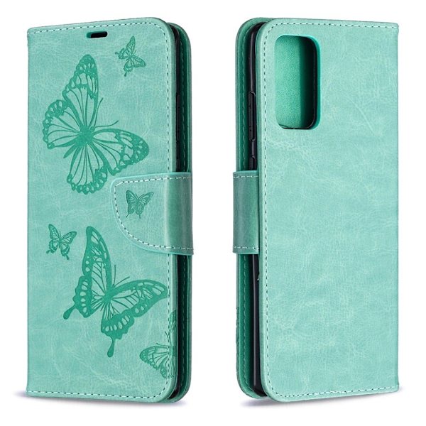 Butterfly Samsung Galaxy Note 20 Flippetui - Grønn Green