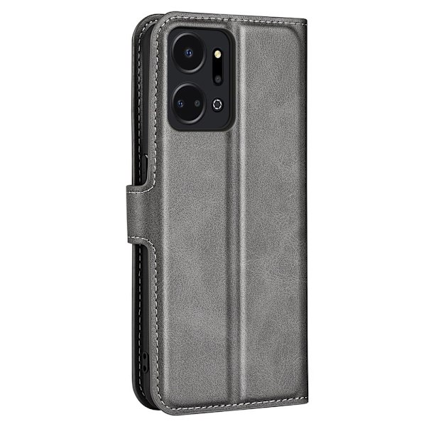 Læderetui med Pung til Honor X7a - Grå Silver grey