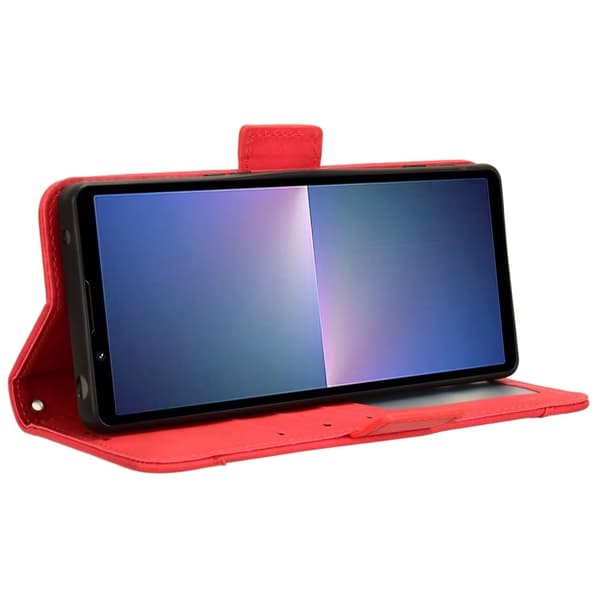 Moderni Nahkalaukku For Sony Xperia 5 V - Punainen Red