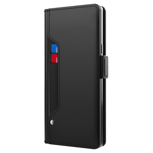 Phone Suojakotelo With Make-up Mirror And Slick Design For Samsung Galaxy S23 Plus - Musta Black