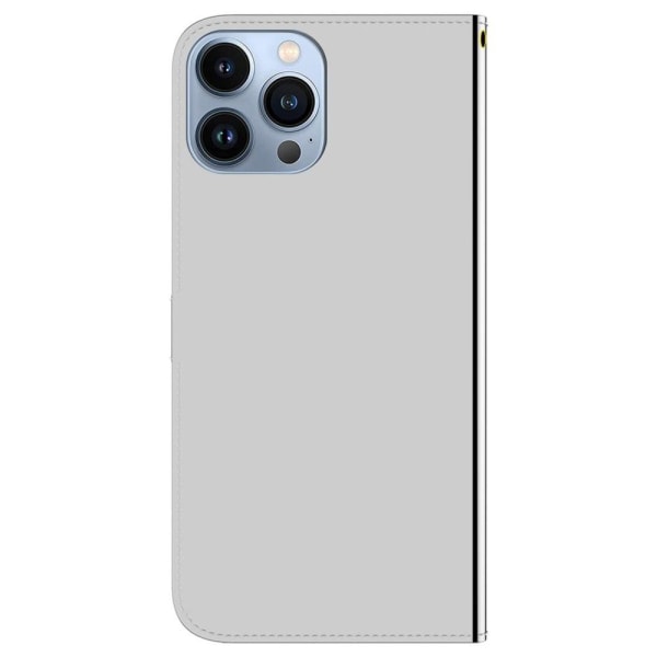 Mirror iPhone 14 Pro flip case - Hopea Silver grey