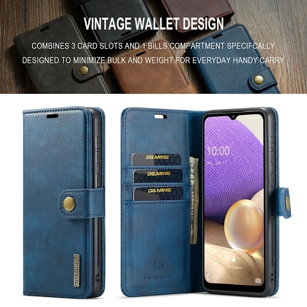 DG.Ming 2-i-1 Samsung Galaxy A33 5G fodral - Blå Blå