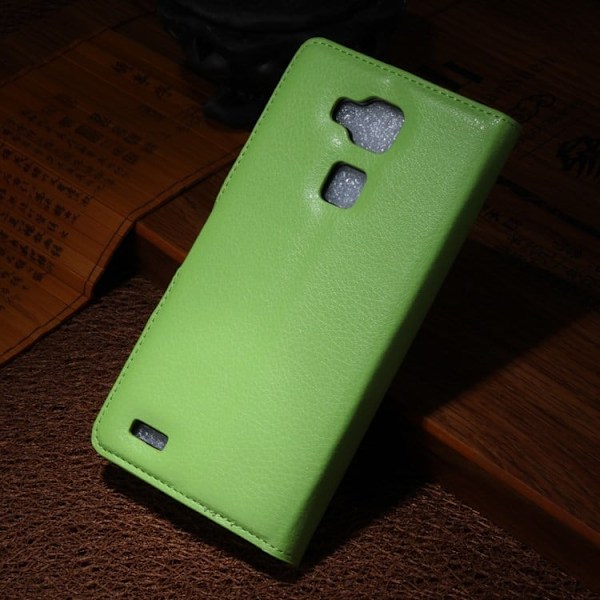 Kvist Huawei Ascend Mate7 Läder Flip Fodral - Grön Grön