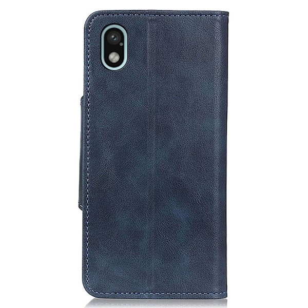 Alpha Sony Xperia Ace III læder flip etui - Blå Blue
