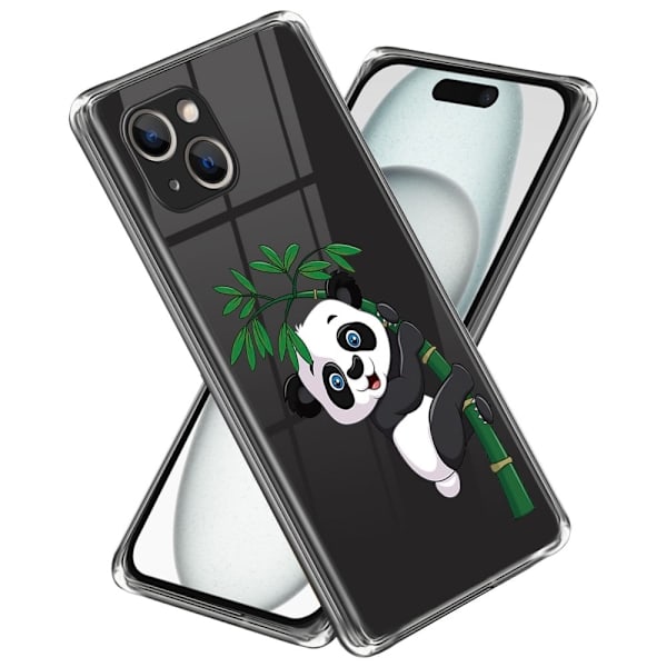 Deco iPhone 15 kotelot - Panda Ja Bambu White