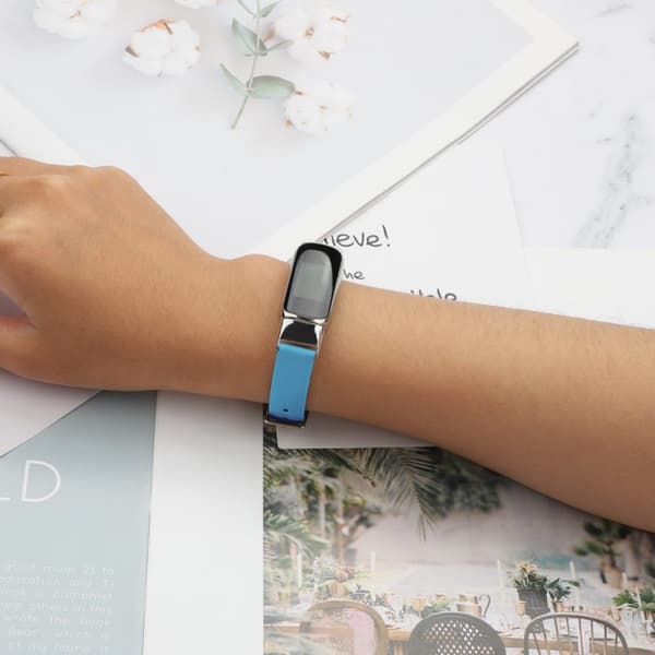 Fitbit Luxe aito nahkakellon hihna - Sininen / Koko: L Blue