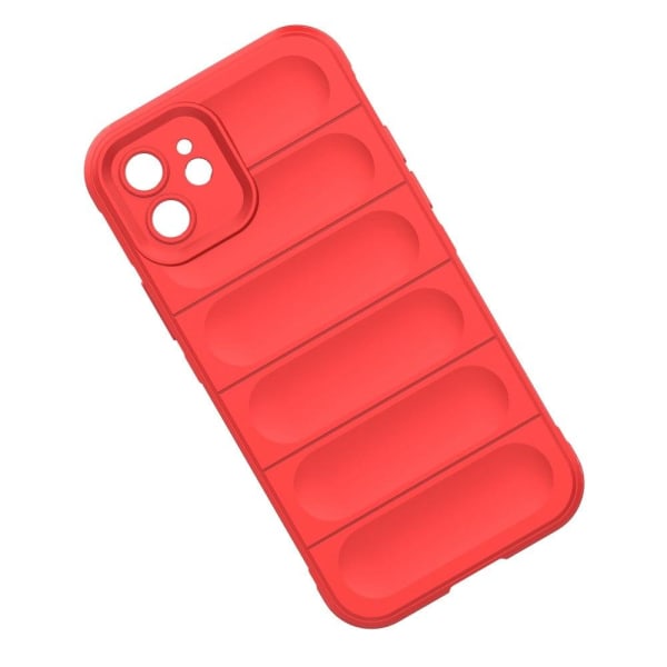 Pehmeä kahva muotoiltu kuori iPhone 12 - Punainen Red