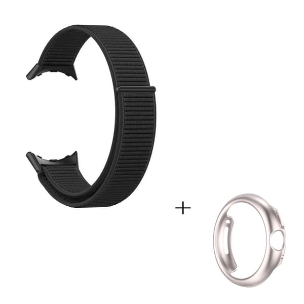 Google Pixel Watch klockarmband i nylon med stjärnljusskydd - Svart Svart
