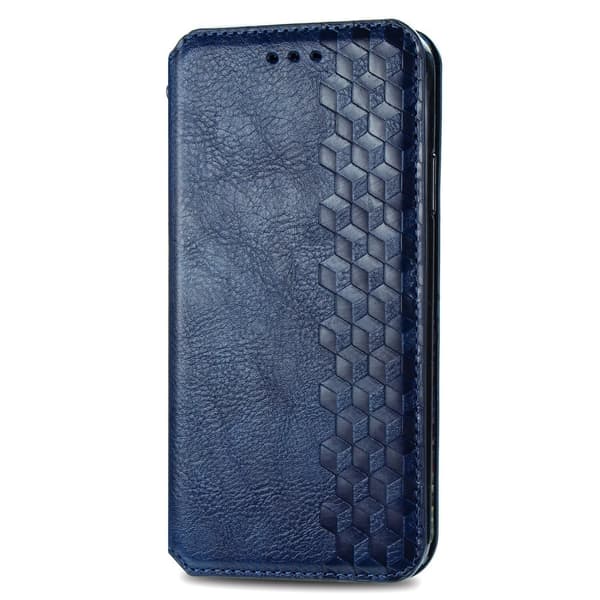 Læretui med A Stilfull Rhombus Imprint til Samsung Galaxy S20 Ultra - Blå Blue