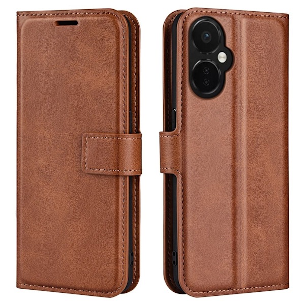 Lompakko Nahkakotelo For OnePlus Nord CE 3 - Vaalean Ruskea Brown