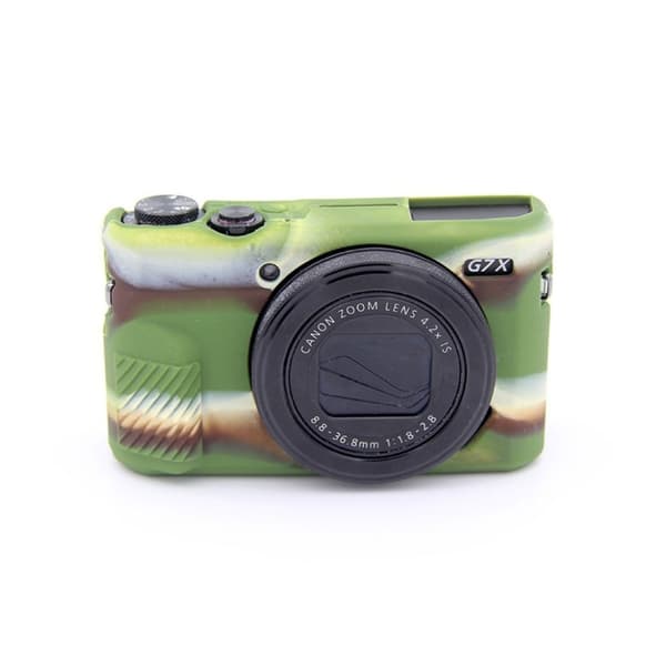 Canon PowerShot G7X MarkII blød silikone beskyttende etui - Camouflage Multicolor