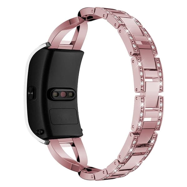 18 mm Universal X-design strass klockarmband - Rosa Rosa