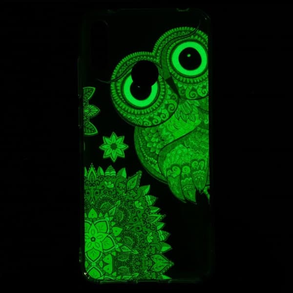 Huawei Y7 2019 Nattlysande fodral - Uggla multifärg