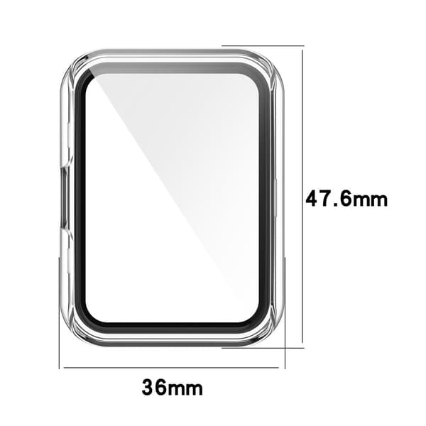 Huawei Watch Fit 2 cover with tempered glass screen protector - Transparent Transparent