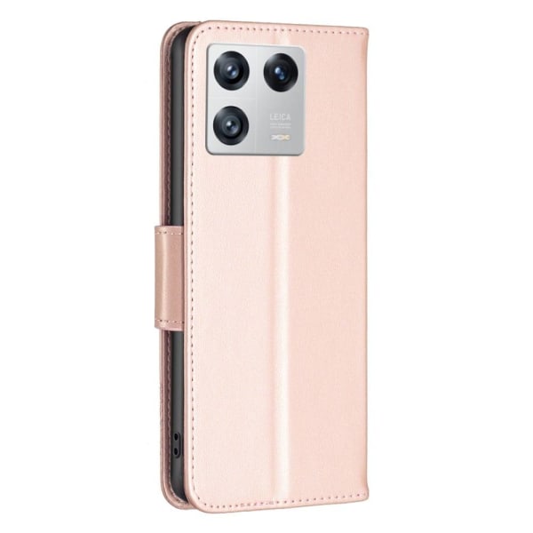 Butterfly Xiaomi 13 Läppäkotelo - Ruusukulta Pink