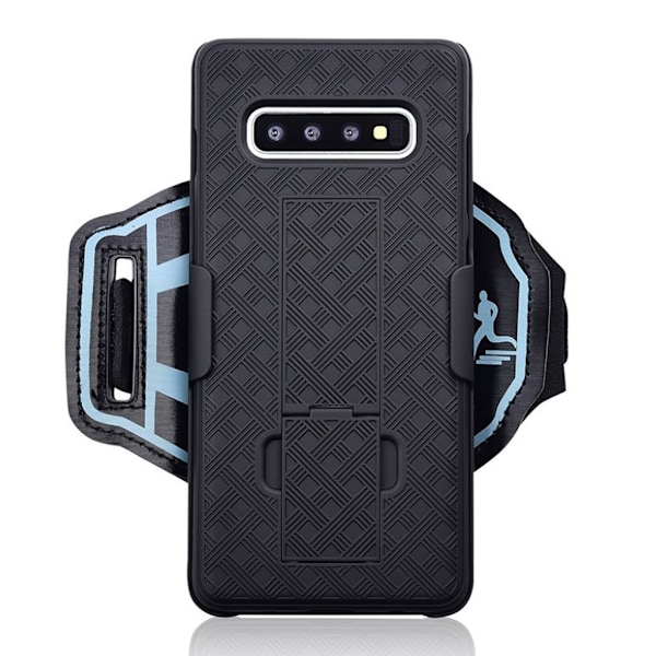 Galaxy S10 Plus vevd nylon armbåndet Black