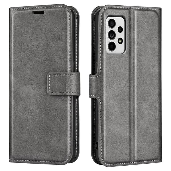 Lompakko Nahkakotelo For Samsung Galaxy A33 5G - Harmaa Silver grey