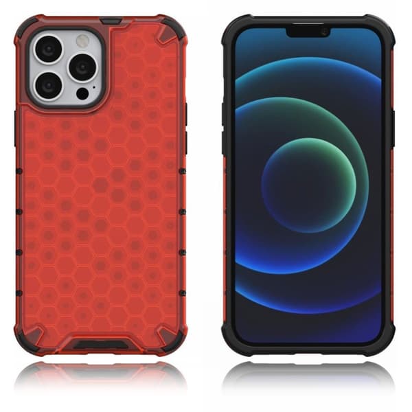 Bofink Honeycomb iPhone 13 Pro Max deksel - Rød Red