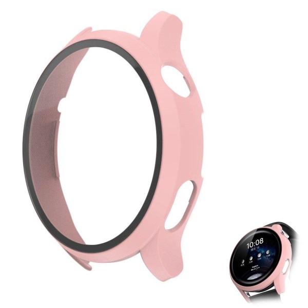 Matta kansi + karkaistu lasi näytönsuoja Huawei Watch 3 Pro - Pinkki Pink