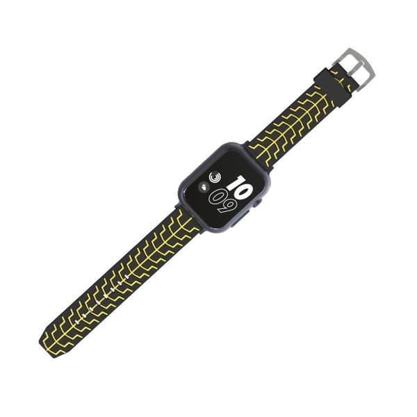 Apple Watch Series 4 44mm fish bone silikone Urrem - Sort / Gul Black