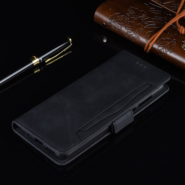 Stilfuldt Læder Etui med Pung til OnePlus 9RT 5G - Sort Black