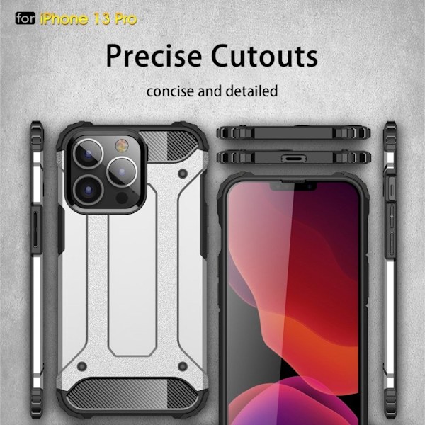 Armour Guard iPhone 13 Pro skal - Silver/Grå Silvergrå