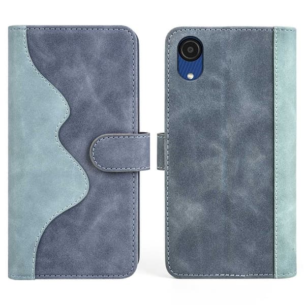 Tofarget lærdeksel for Samsung Galaxy A03 Core - Blå Blue