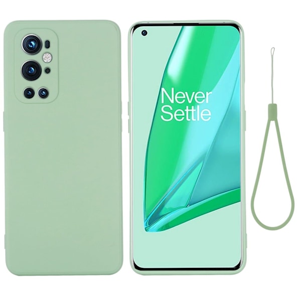 Matt OnePlus 9 Pro skal av flytande silikon - Grön Grön