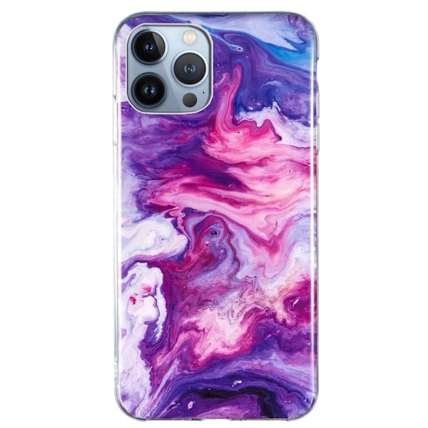 Marble iPhone 14 Pro Max Suojakotelo - Punainen Multicolor