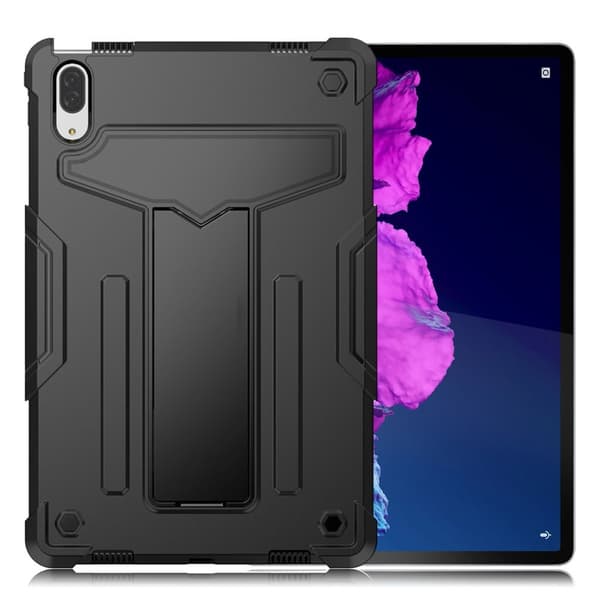 Lenovo Tab P11 Pro T-formet silikoneetui med kickstand - Sort Black
