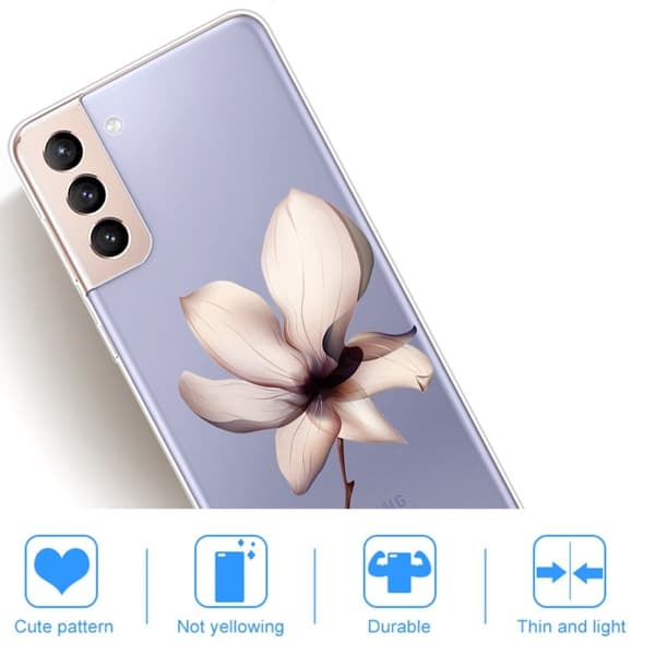 Deco Samsung Galaxy S22 skal - Lilja Vit