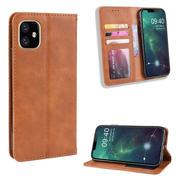 Bofink Vintage iPhone 11 Pro Max læderetui - Brun Brown