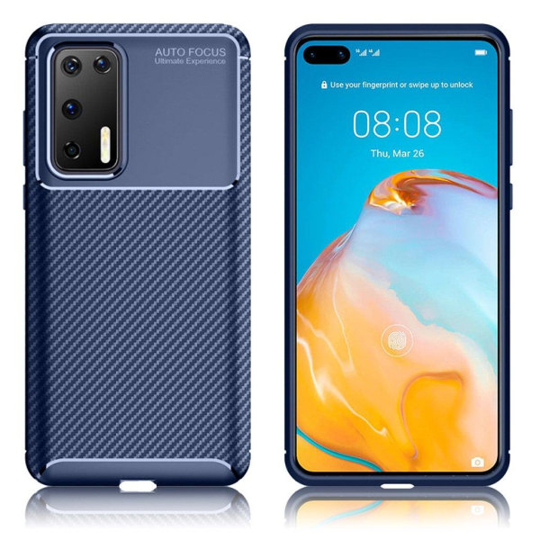 Carbon Shield Huawei P40 cover - Blå Blue