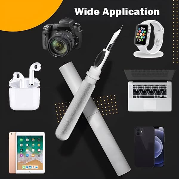 Bluetooth Headset Cleaning Brush Pen Shape Dust Remover TWS Earphone Camera Phone Cleaning Tool - White White