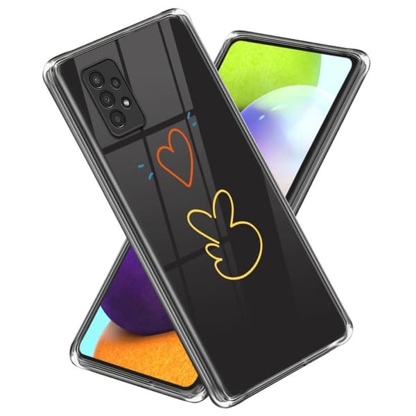 Deco Samsung Galaxy A13 4G Etui - Love Hjerte Yellow