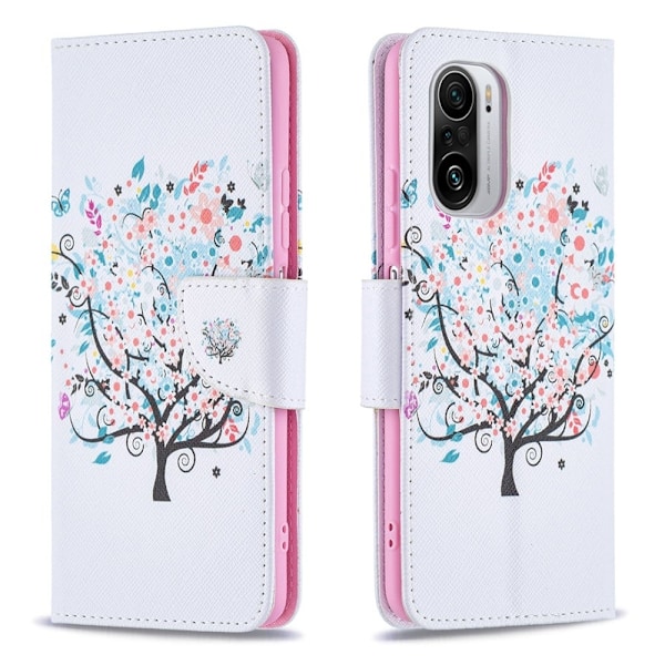 Wonderland Xiaomi Mi 11i / K40 Pro Plus / Poco F3 Läppäkotelo - Flowered Puu Multicolor