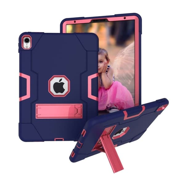 iPad Pro 11" (2018) stødsikkert hybrid etui - Mørkeblå / Rose Blue