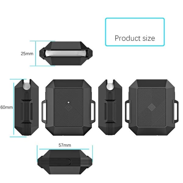 AirPods armor style etui - Svart Black