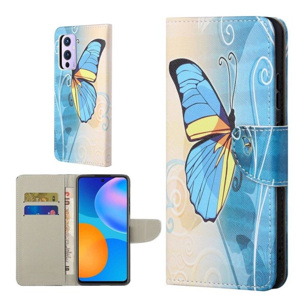 Wonderland OnePlus 9 Pro flip case - Blue Butterfly Blue