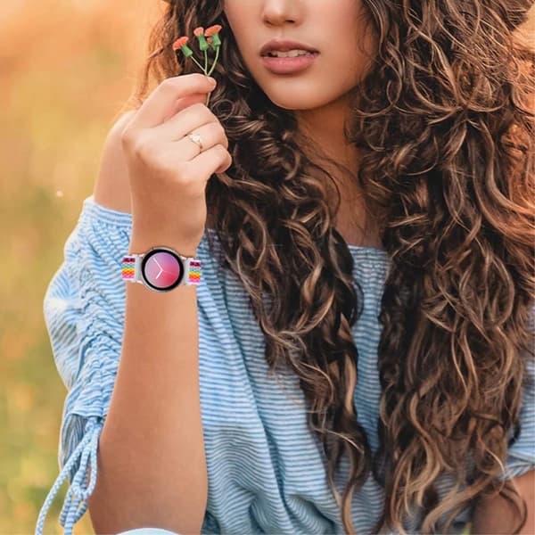 Elastinen neulottu ranneke Samsung Galaxy Watch -kelloon - Sateenkaari Multicolor