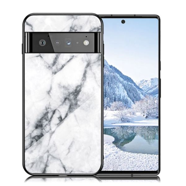 Fantasy Marble Google Pixel 6 Pro deksel - Hvit Marmor White