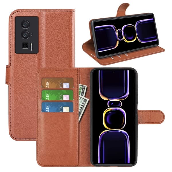 Classic Xiaomi Redmi K60 / K60 Pro Flippetui - Brun Brown