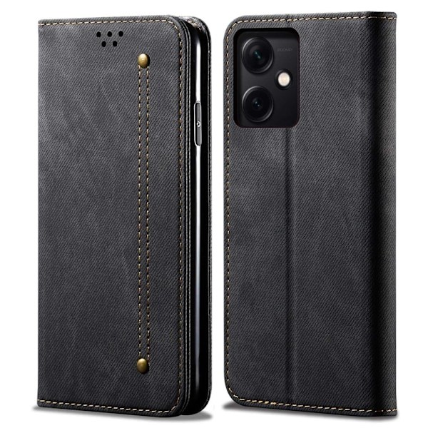 Jeans Xiaomi Redmi Note 12 Flip Etui - Sort Black