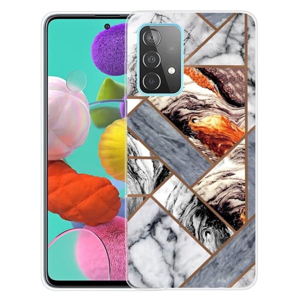 Marmordesign Samsung Galaxy A23 deksel - Fragment Av Marmorfliser Multicolor