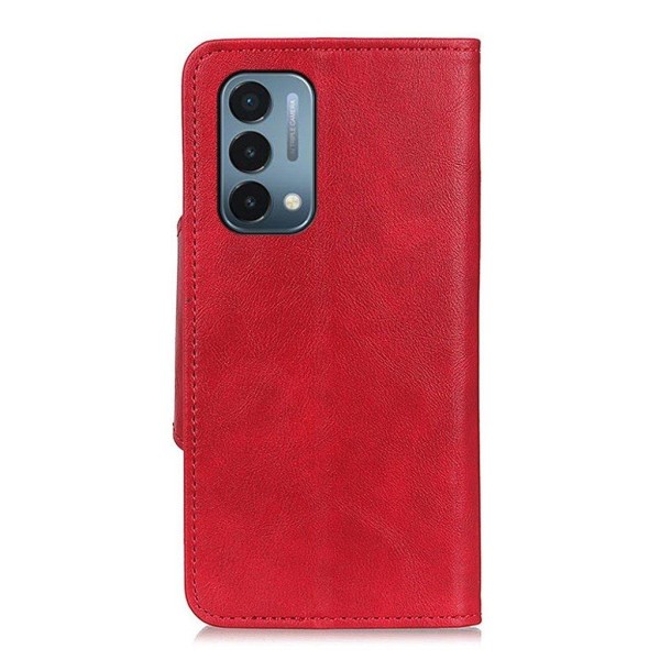 Alpha OnePlus Nord N200 5G læder flip etui - Rød Red