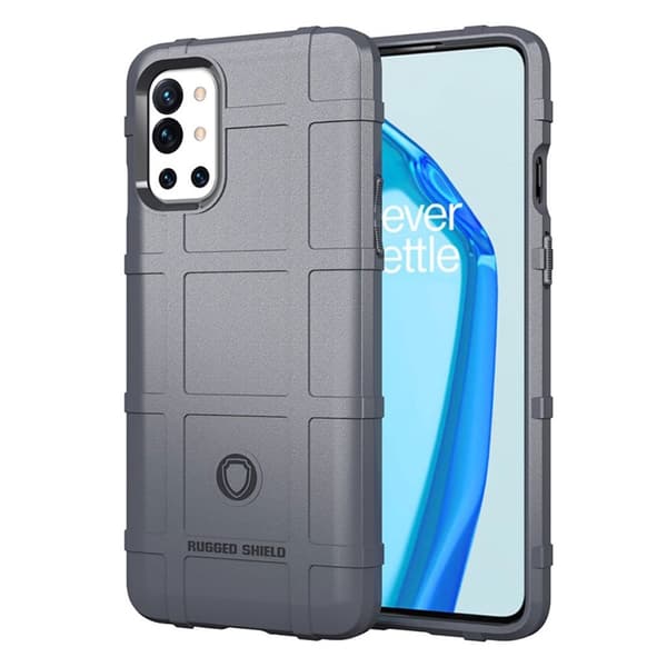 Rugged Shield OnePlus 9R kotelot - Harmaa Silver grey