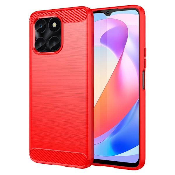 Carbon Flex Etui Honor X6a 4g - Rød Red