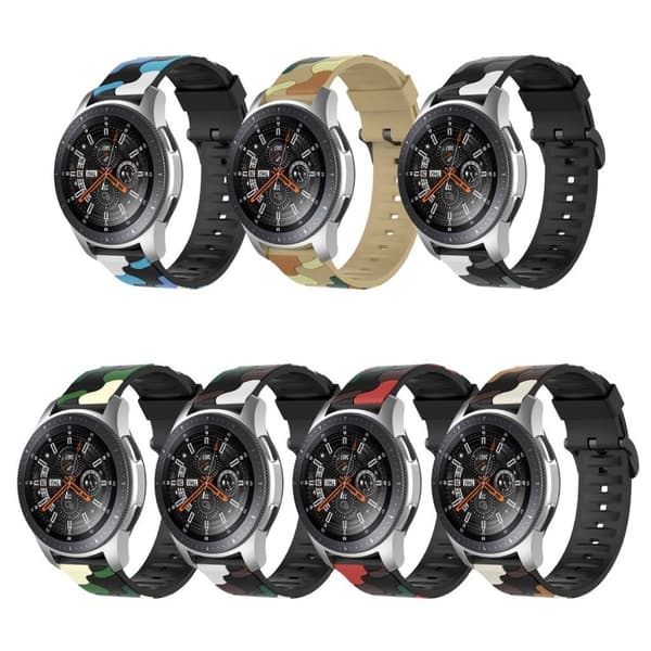 Holdbart kamuflasjearmbånd til Samsung Galaxy Watch - Grå Silver grey