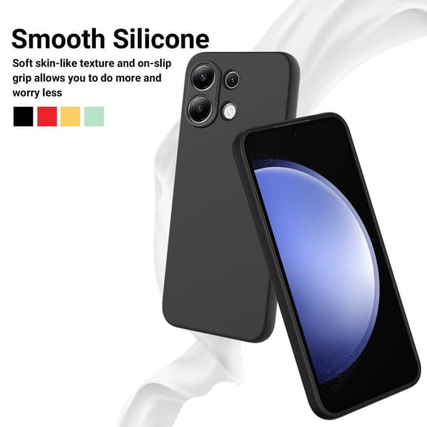 Matte Liquid Xiaomi Redmi Note 13 silikone cover - Sort Black