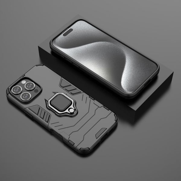Støtsikkert iPhone 16 Pro Max Panther-telefonetui - Svart Black